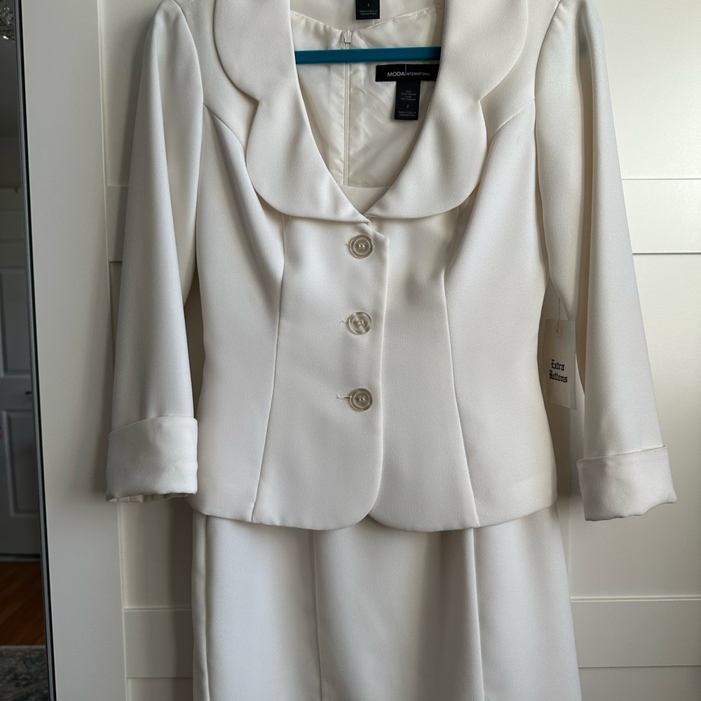 Moda International Ivory Dress and Blazer suit set